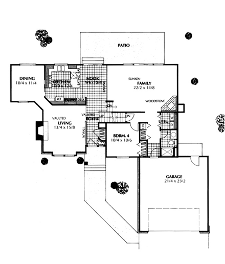 House Plan 91675 First Level Plan