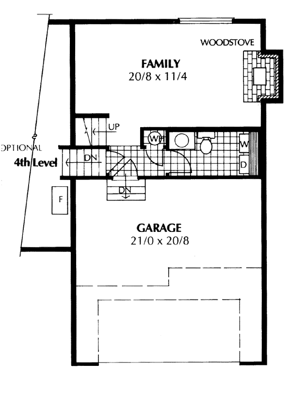 Contemporary Traditional Lower Level of Plan 91676