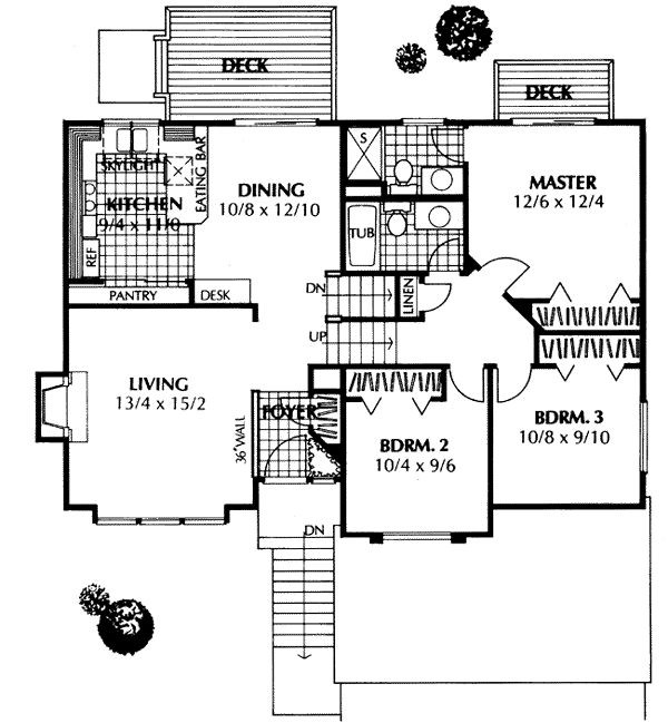 Contemporary Traditional Level One of Plan 91676