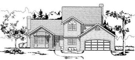 Traditional Elevation of Plan 91683