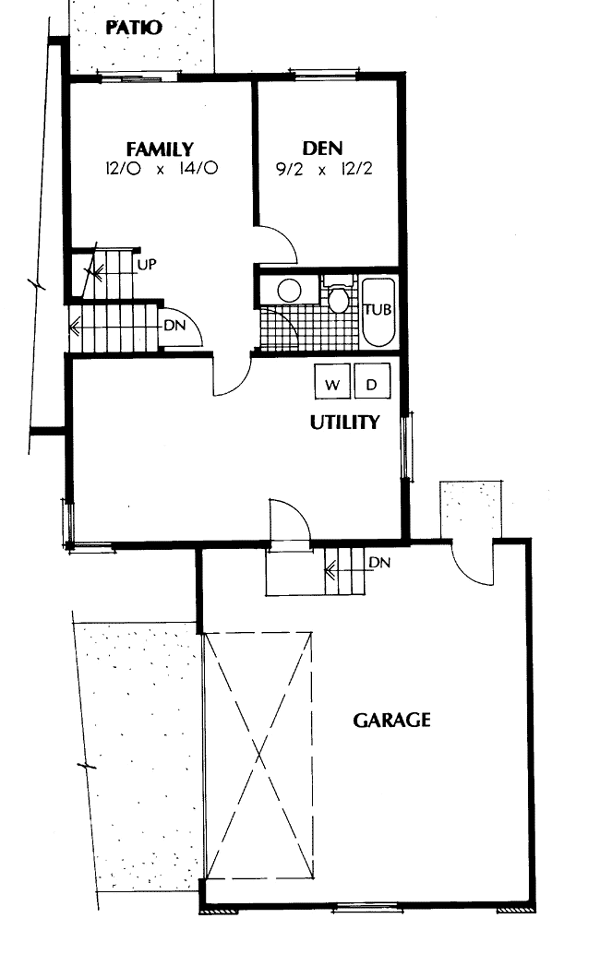 Contemporary Traditional Lower Level of Plan 91685