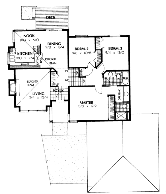 Contemporary Traditional Level One of Plan 91685