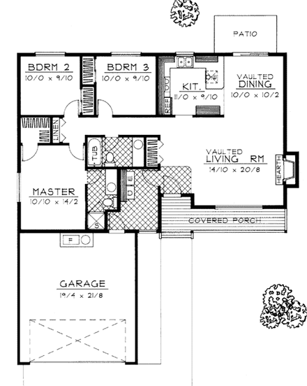 House Plan 91687 First Level Plan