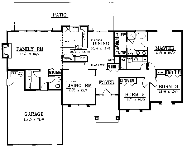 Mediterranean One-Story Southwest Level One of Plan 91699