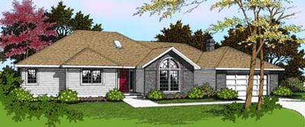 One-Story Ranch Elevation of Plan 91801