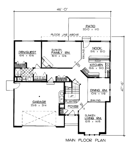 House Plan 91804 First Level Plan