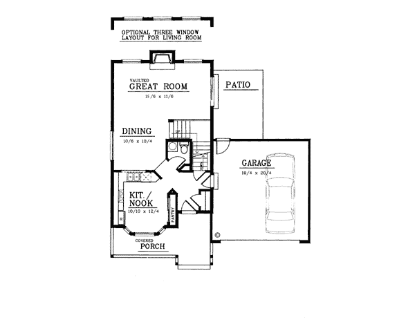 Country Farmhouse Traditional Level One of Plan 91808