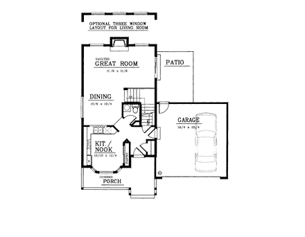 House Plan 91808 First Level Plan