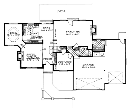 House Plan 91815 First Level Plan