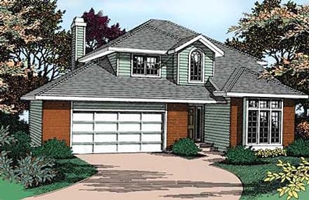 Contemporary Traditional Elevation of Plan 91816