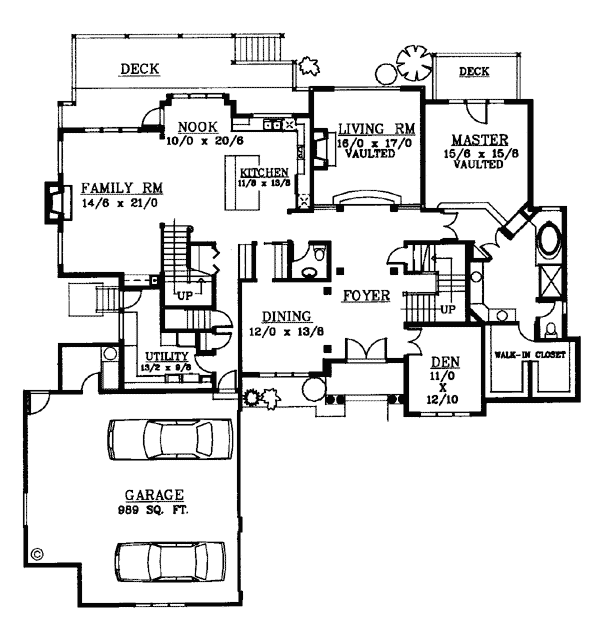 Craftsman Traditional Level One of Plan 91821