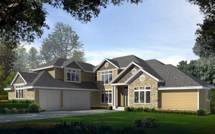 Craftsman Traditional Elevation of Plan 91821