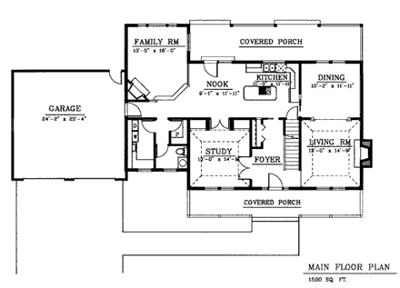 House Plan 91825 First Level Plan