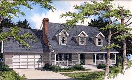 Country Farmhouse Elevation of Plan 91827