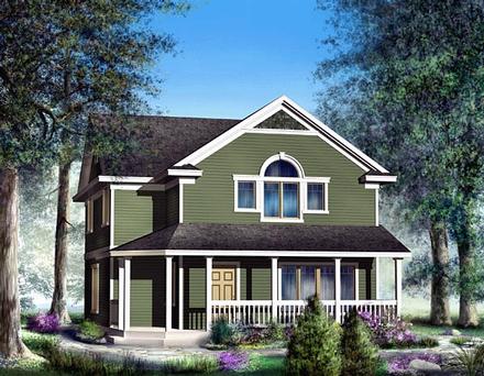 Bungalow Country Craftsman Elevation of Plan 91829