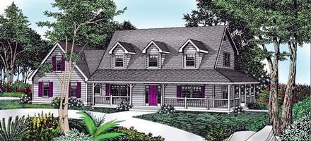 Country Farmhouse Elevation of Plan 91838