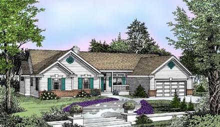 Country Ranch Traditional Elevation of Plan 91840