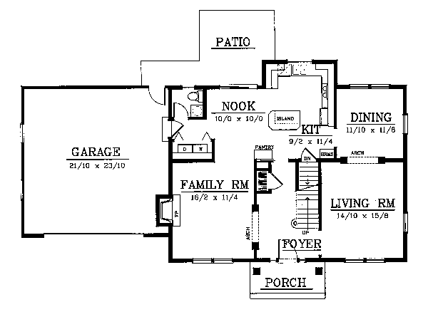 Colonial Traditional Level One of Plan 91848