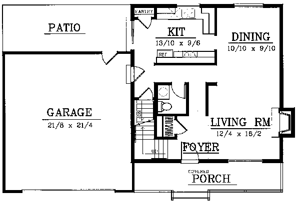 Country Farmhouse Traditional Level One of Plan 91849