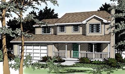 Country Farmhouse Traditional Elevation of Plan 91849