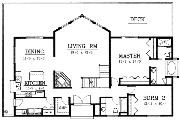 Contemporary Level One of Plan 91850