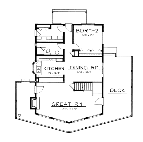 Contemporary Level One of Plan 91851