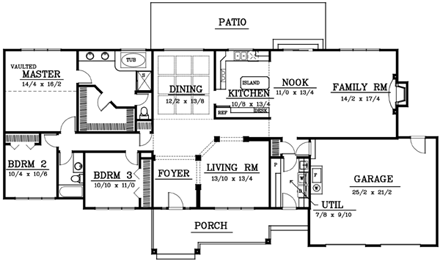House Plan 91853 First Level Plan