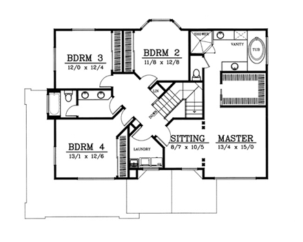 House Plan 91855 Third Level Plan