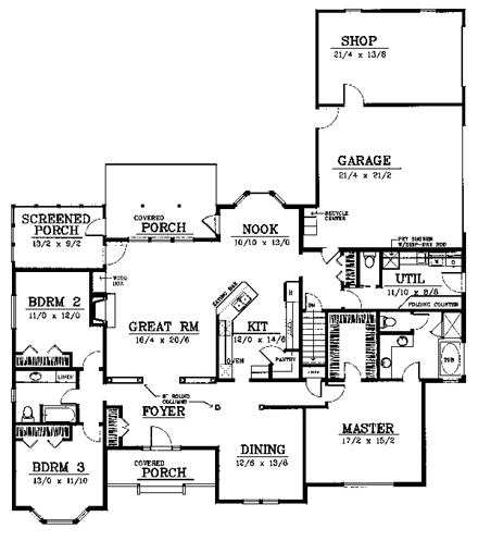 House Plan 91859 First Level Plan