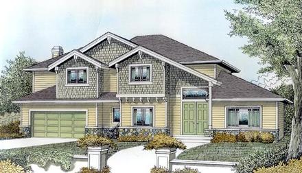 Bungalow Contemporary Craftsman Elevation of Plan 91868