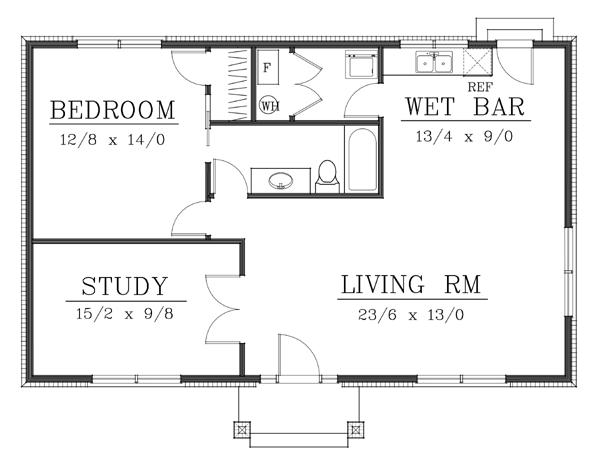 Cape Cod Narrow Lot One-Story Level One of Plan 91874