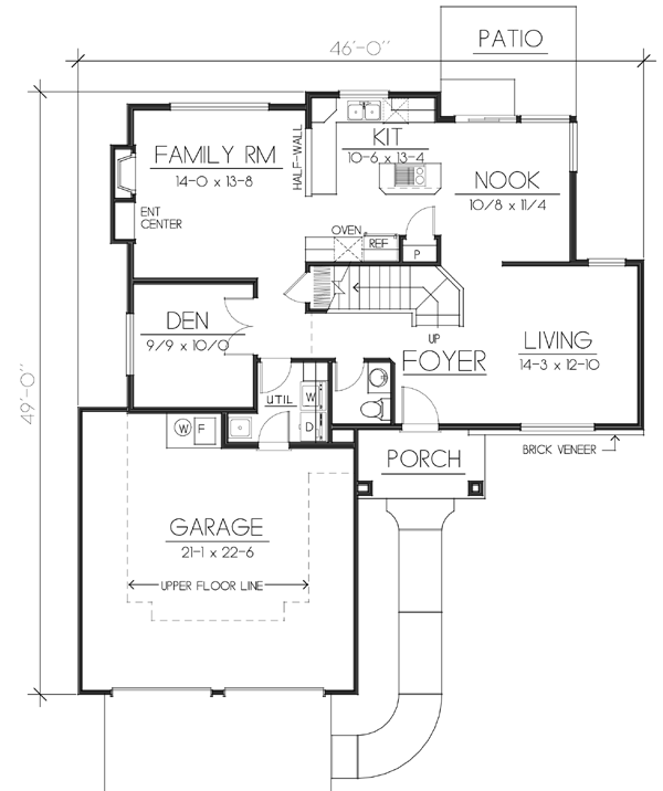 Contemporary Traditional Level One of Plan 91884