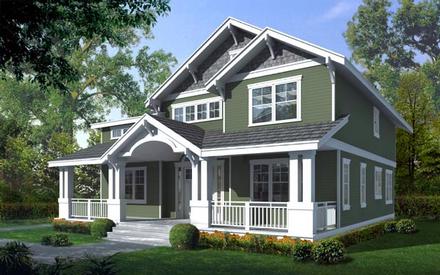 Bungalow Craftsman Elevation of Plan 91885