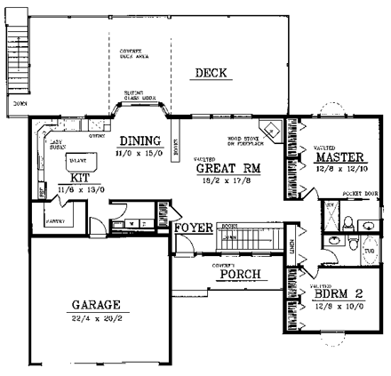 House Plan 91891 First Level Plan