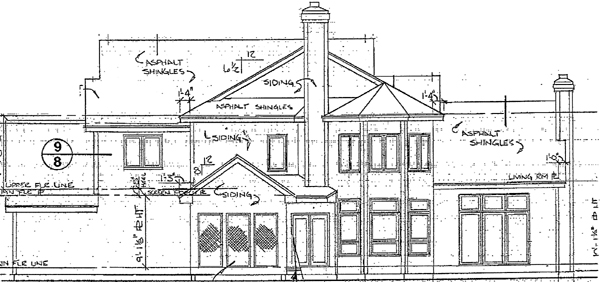 Country Victorian Rear Elevation of Plan 92045