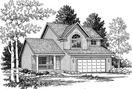 Country Elevation of Plan 92052