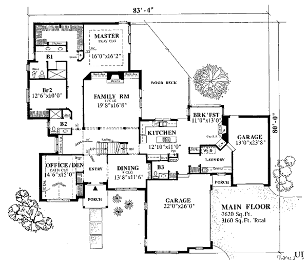 Bungalow European Level One of Plan 92062