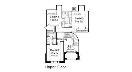 House Plan 92202 Second Level Plan