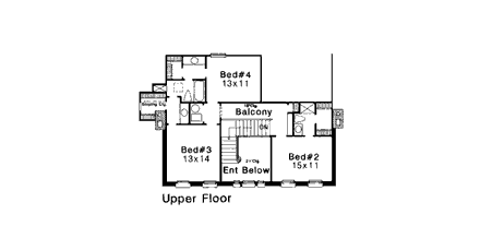 House Plan 92219 Second Level Plan
