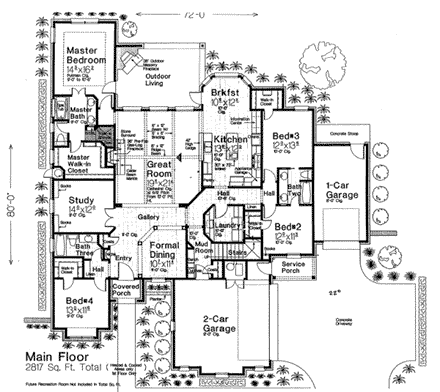 House Plan 92225 First Level Plan