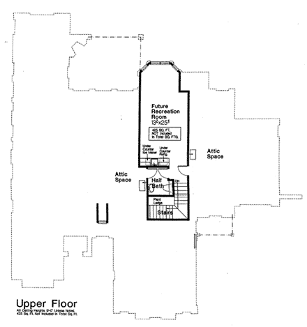 House Plan 92225 Second Level Plan