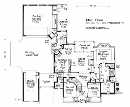House Plan 92230 First Level Plan