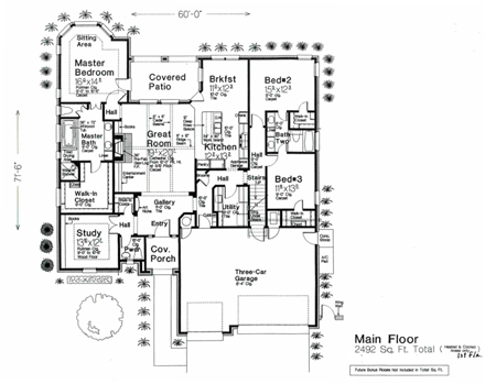House Plan 92232 First Level Plan