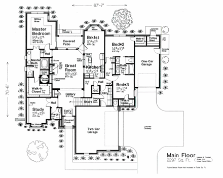 House Plan 92236 First Level Plan