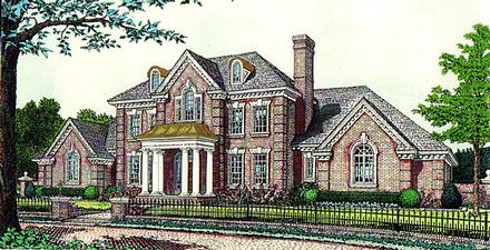 Colonial European French Country Elevation of Plan 92237