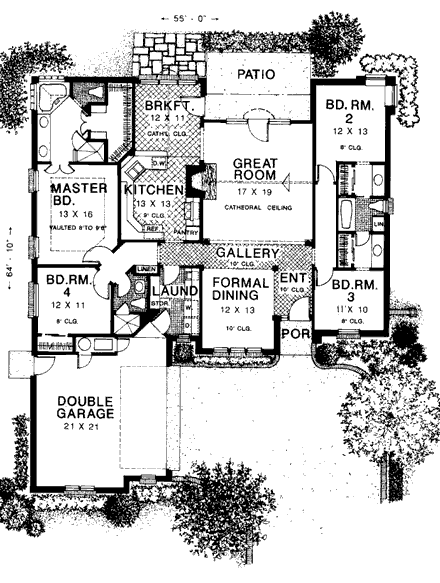 House Plan 92247 First Level Plan