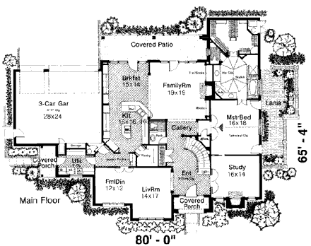 House Plan 92274 First Level Plan