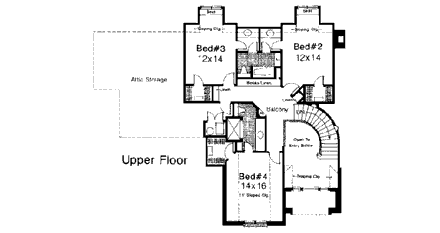 House Plan 92274 Second Level Plan