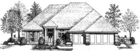 Colonial European Elevation of Plan 92280