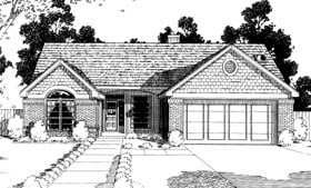 Bungalow One-Story Ranch Elevation of Plan 92283